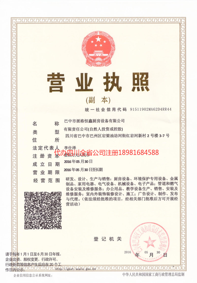 河源河源派格恒鑫厨房设备有限公司